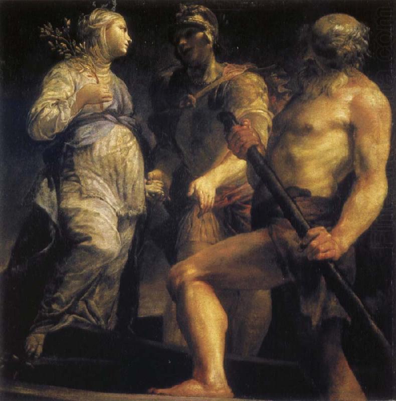 Giuseppe Maria Crespi Aeneas with the Sybil and Charon china oil painting image